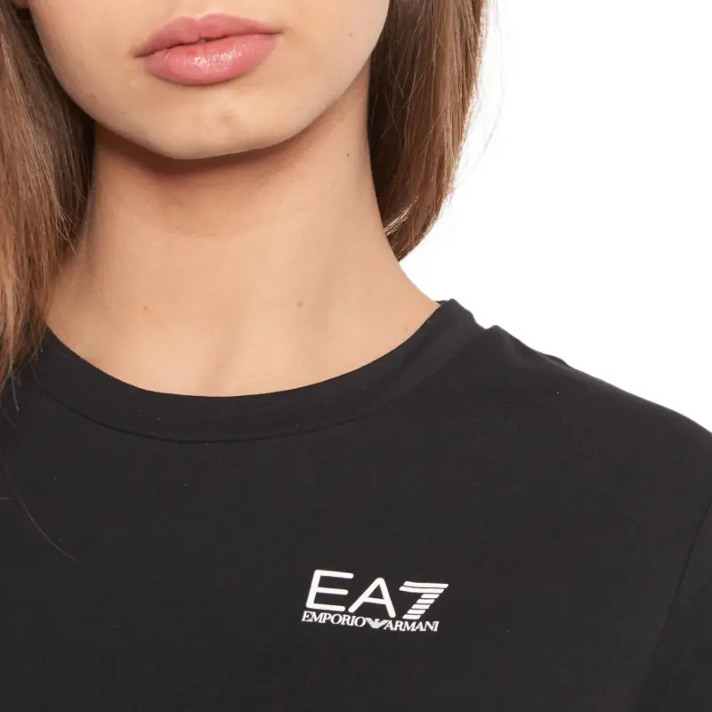 EMPORIO ARMANI EA7 Short Sleeved Dress Women's Black-5