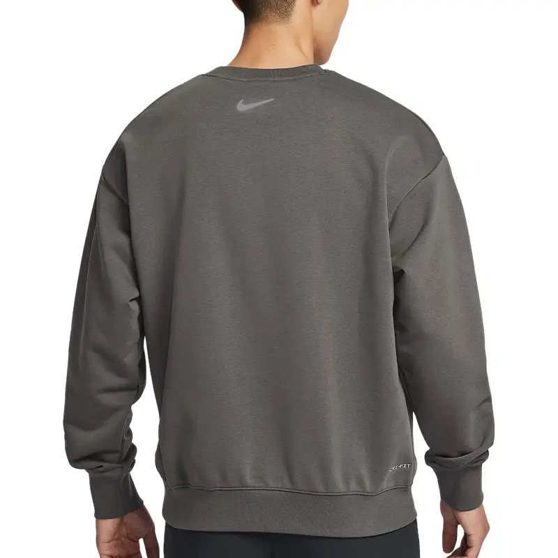 Nike Dri Fit Sweatshirt Men's Medium Gray/Summit White/Desert Moss-1