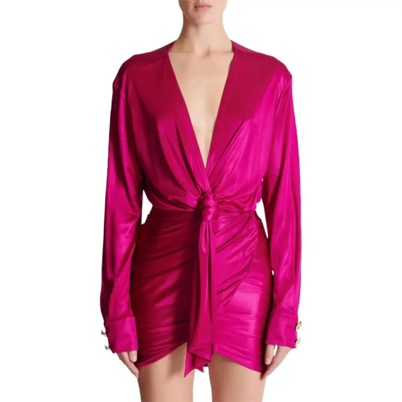 BALMAIN Draped Jersey Dress-1