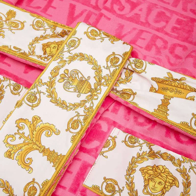 VERSACE Bathrobes Women's Rose Red-3