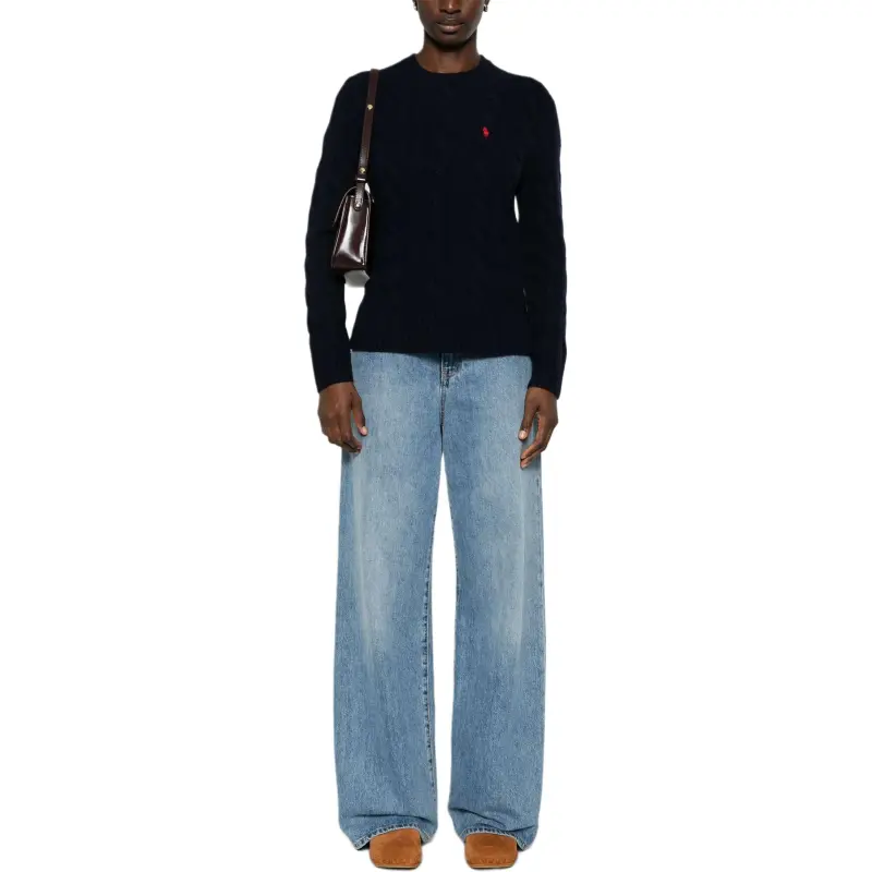 Polo Ralph Lauren Pony Embroidered Cable Knitted Jumper-1