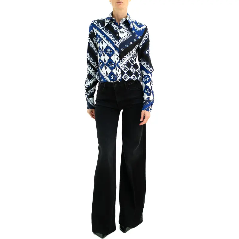MOTHER The Hustler Roller Heel Wide Leg Jeans-4