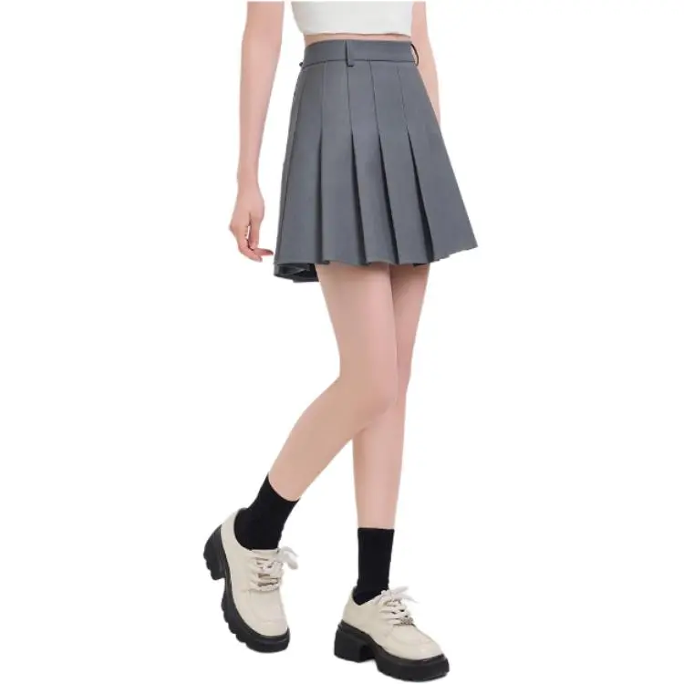 Three Blessings Casual Short Skirts Women's Gray-2