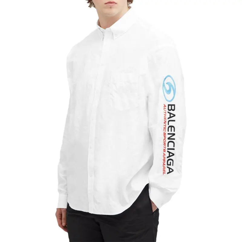 Balenciaga Logo Printed Long Sleeved Shirt-2