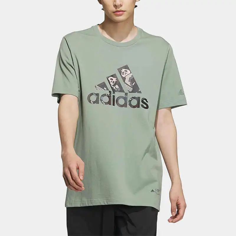 Adidas T Shirt Men's Dusty Green-2