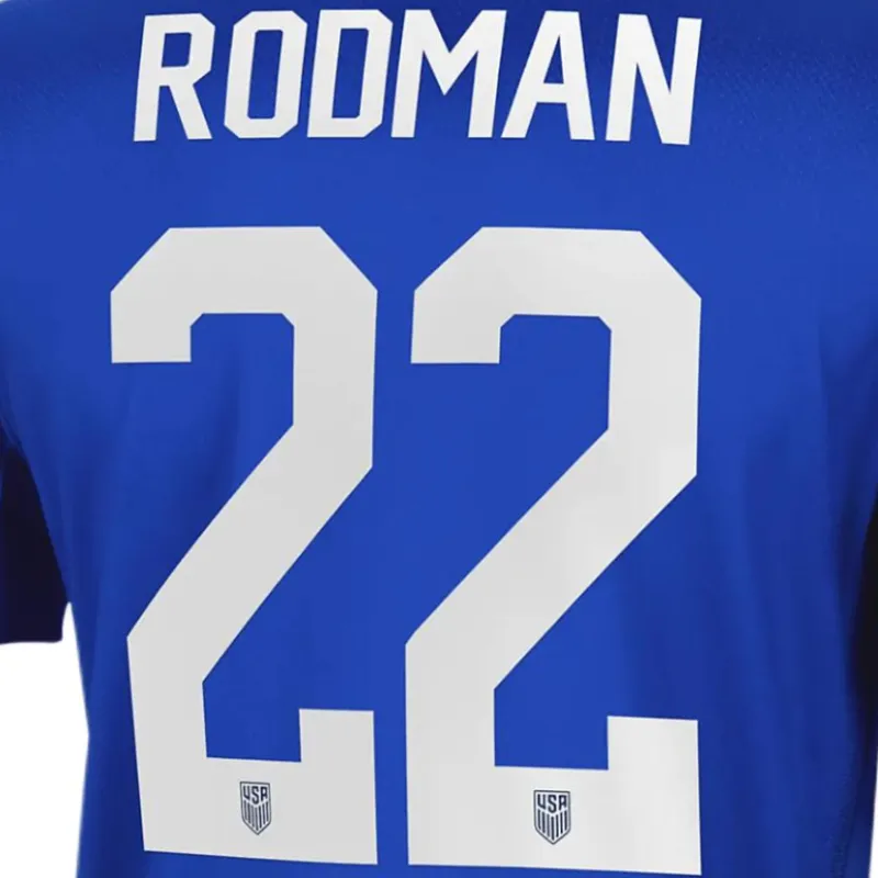 Nike Trinity Rodman USWNT 2024 Stadium Away Soccer Jerseys Women's Blue-2