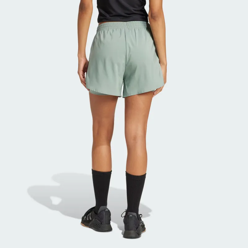 Adidas AEROREADY Casual Shorts Women's Dusty Green/White-2