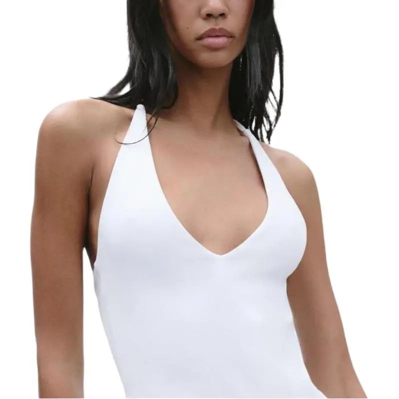 ZARA Slip Dresses Women's White-3