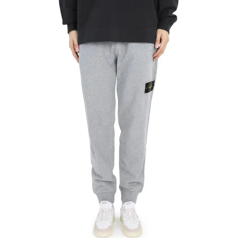 STONE ISLAND Logo Patch Tapered Leg Sweatpants-1