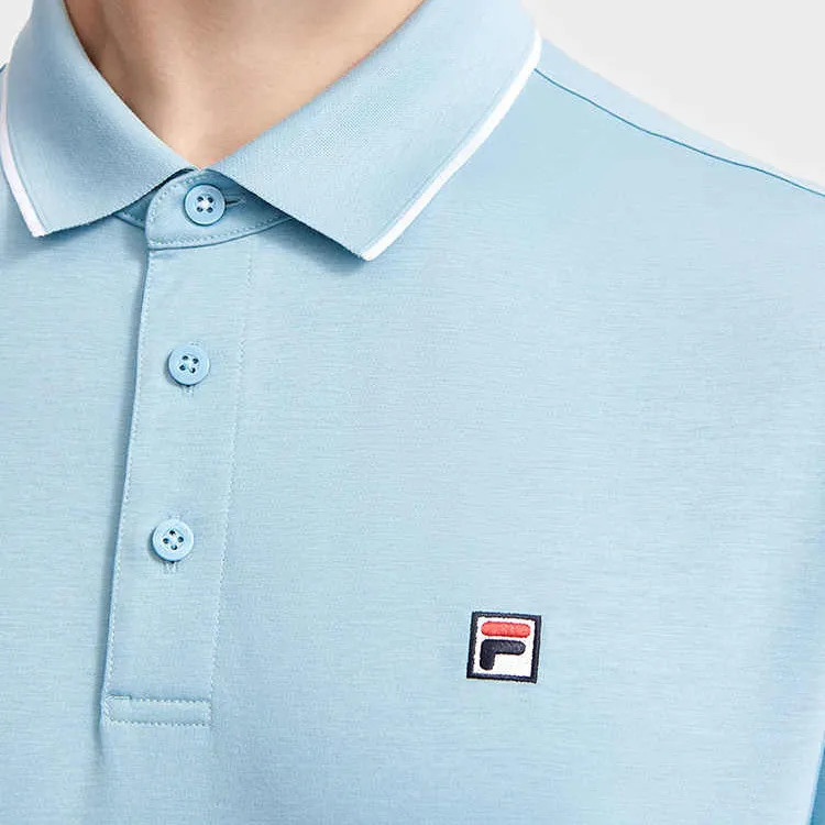 FILA Casual Sports Collection MODERN HERITAGE Polo Shirt Men's Light Blue LB-3