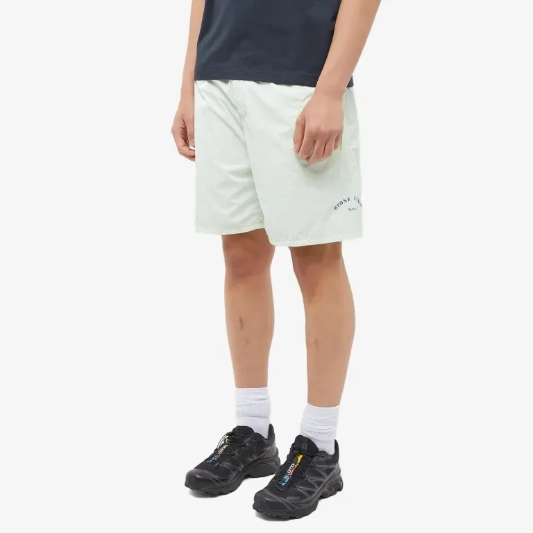 STONE ISLAND Logo-print Track Shorts-3