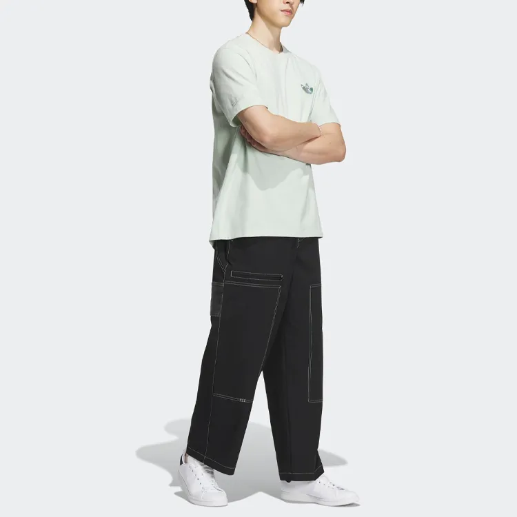 Adidas Originals T Shirt Men's Linen Green-3