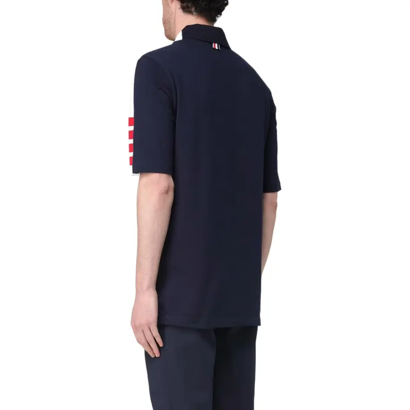 THOM BROWNE Color Blocked Polo Shirt-1