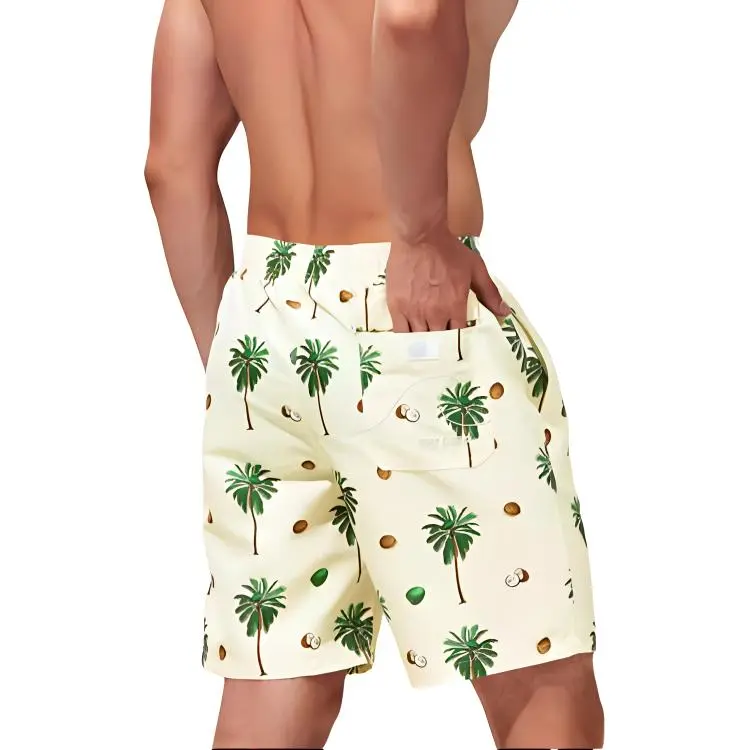 GAILANG Beach Shorts Men's Beige-5