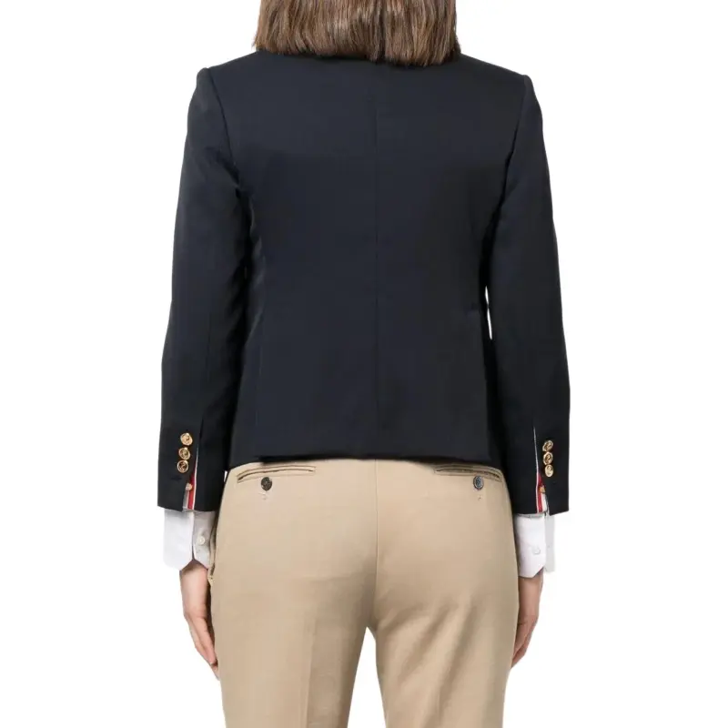 THOM BROWNE Rwb Stripe Detailed Blazer-4