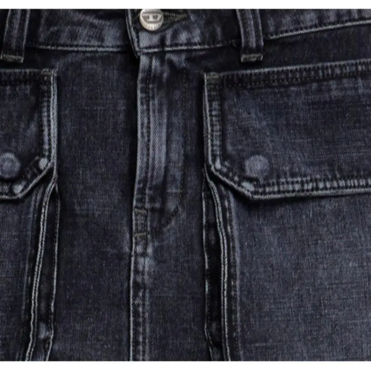 DIESEL De Ton Cargo Pocket Mini Denim Skirt-3