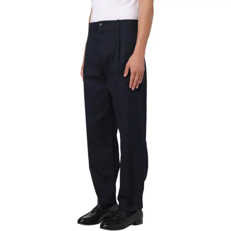 Valentino Mid Rise Pleated Straight Leg Trousers-4