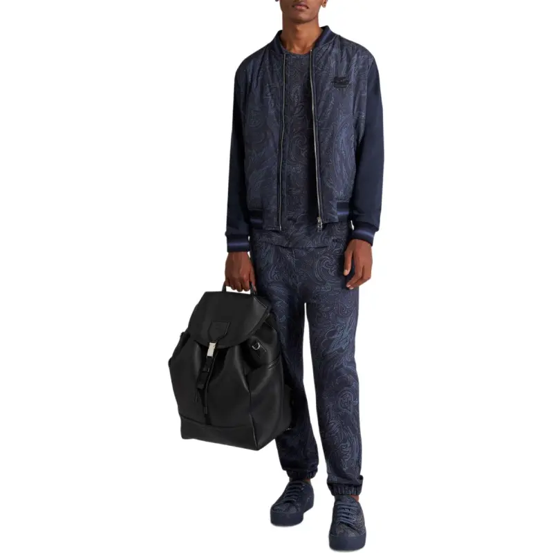 ETRO Logo Embroidered Zipped Bomber Jacket-2
