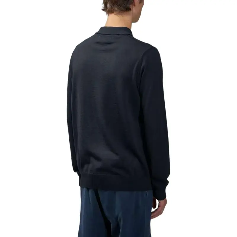 STONE ISLAND Compass-Badge Long-Sleeved Knitted Polo Top-4