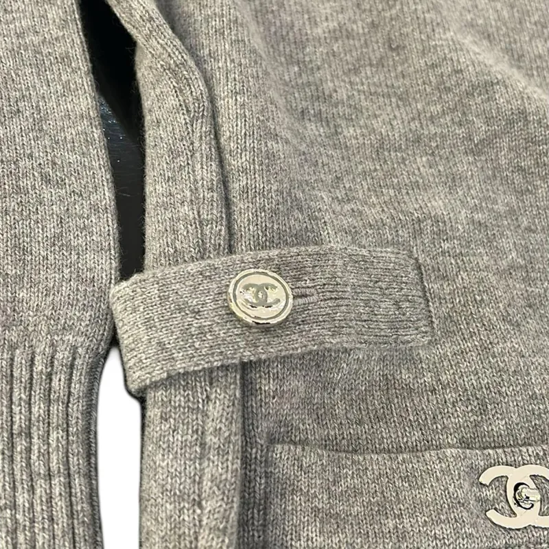 CHANEL 24 Fall Winter New Arrivals Knitwear Unisex Gray-4