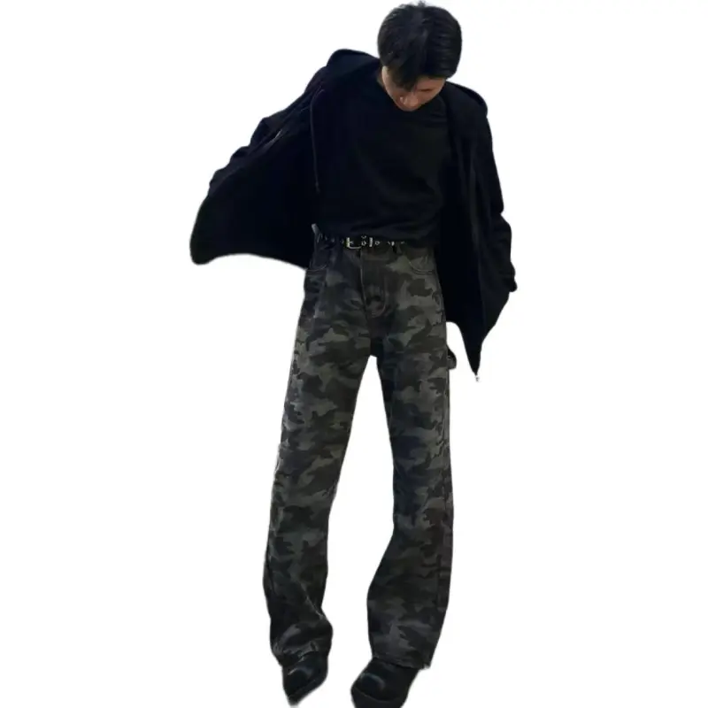 HEIYIXIANSHENG Cargo Pants Unisex Army Green-2