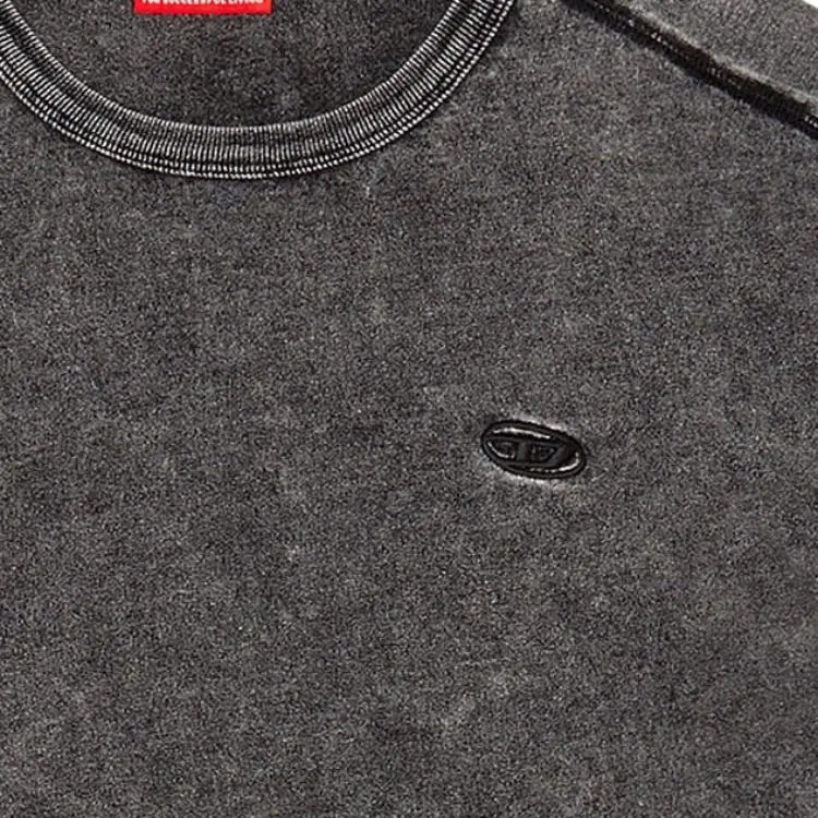 DIESEL Denim Look Crewneck T Shirt-4