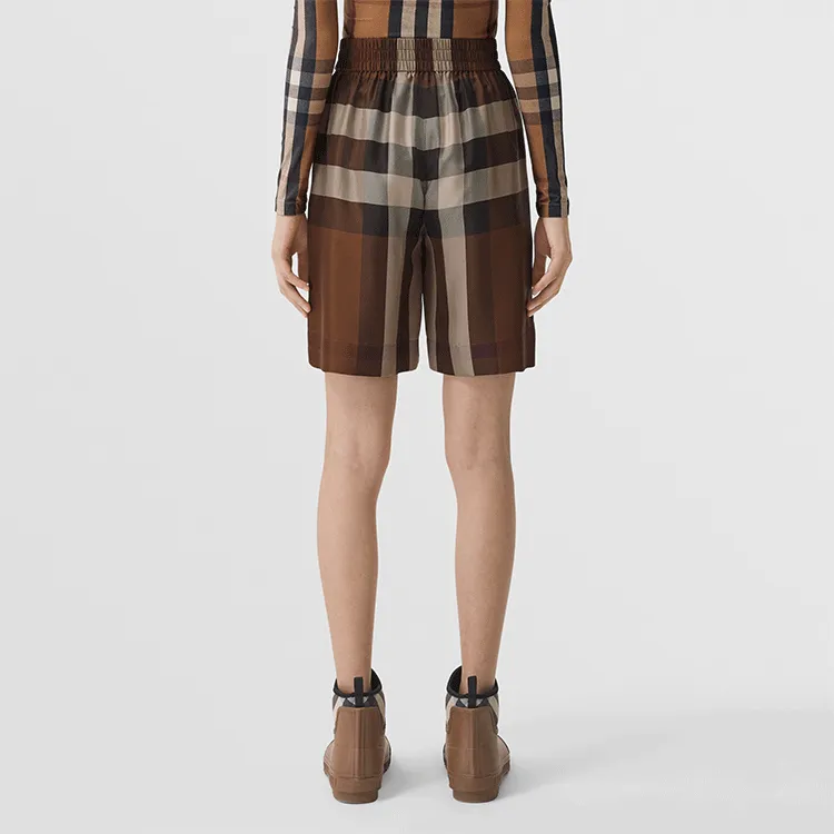 Burberry High waisted Checked Shorts-2