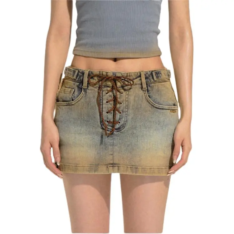 NAWS Denim Short Skirts Women's Royal Blue-3
