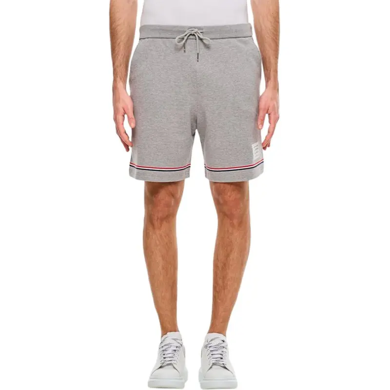 THOM BROWNE Mid Rise Drawstring Track Shorts-3