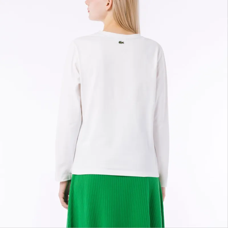LACOSTE Regular T Shirt Women's White-3