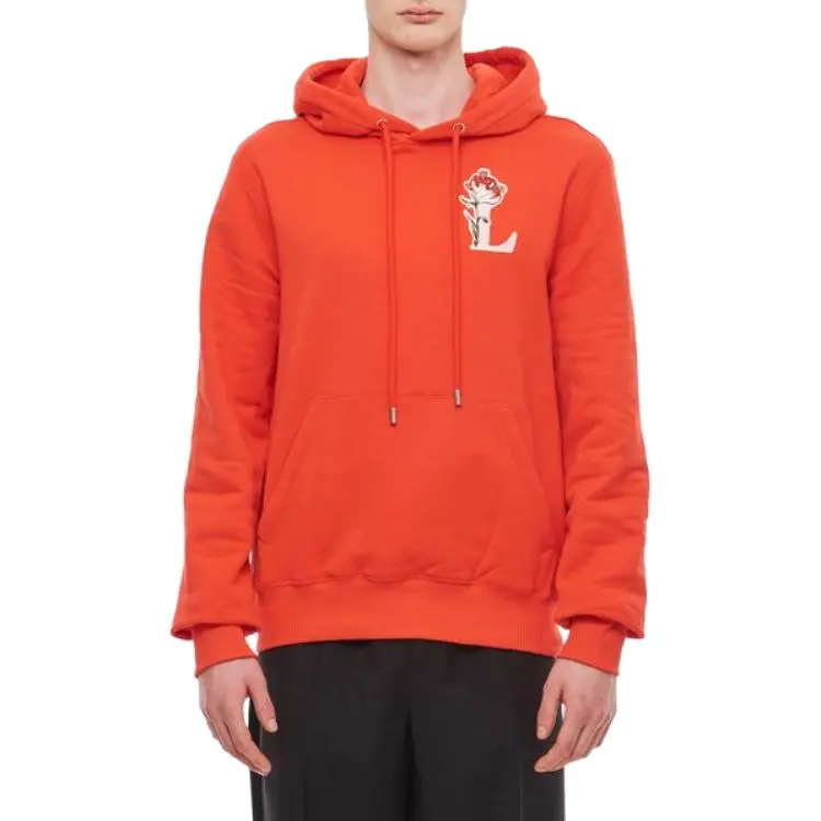 Lanvin SS23 BOTANICA Sweatshirt Unisex Furong Red-3