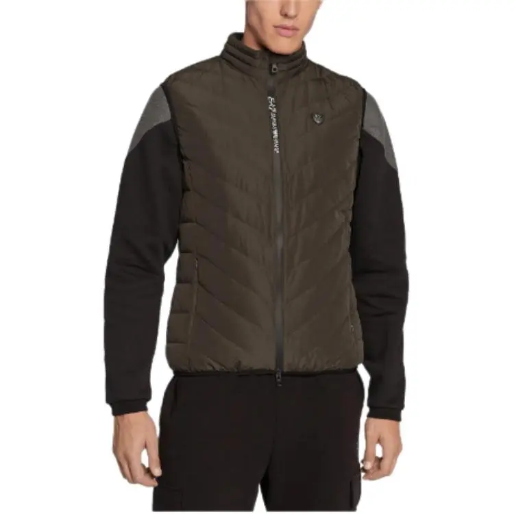 EMPORIO ARMANI EA7 Vests Men Gray Brown-3