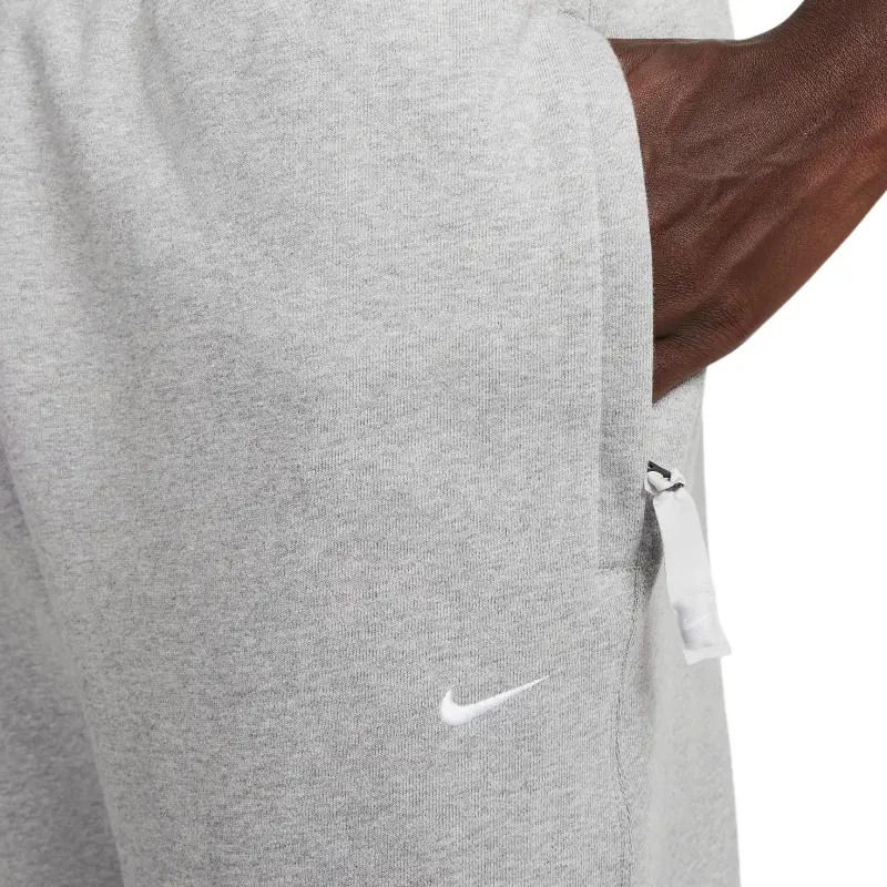 Nike Solo Swoosh Men's Fleece Pants Dark Grey Heather/White-4