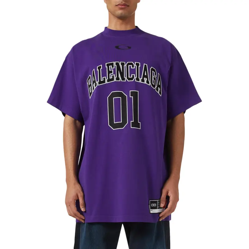 Balenciaga SS25 T Shirt Regular Fit Men's Purple-2