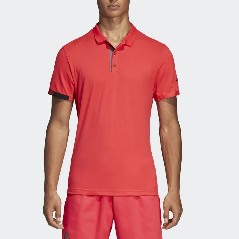 Adidas Polo Shirts Men Watermelon Red-2