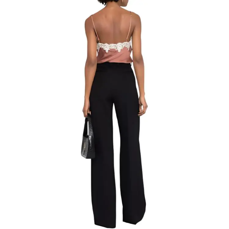 SAINT LAURENT Satin Cropped Top-1
