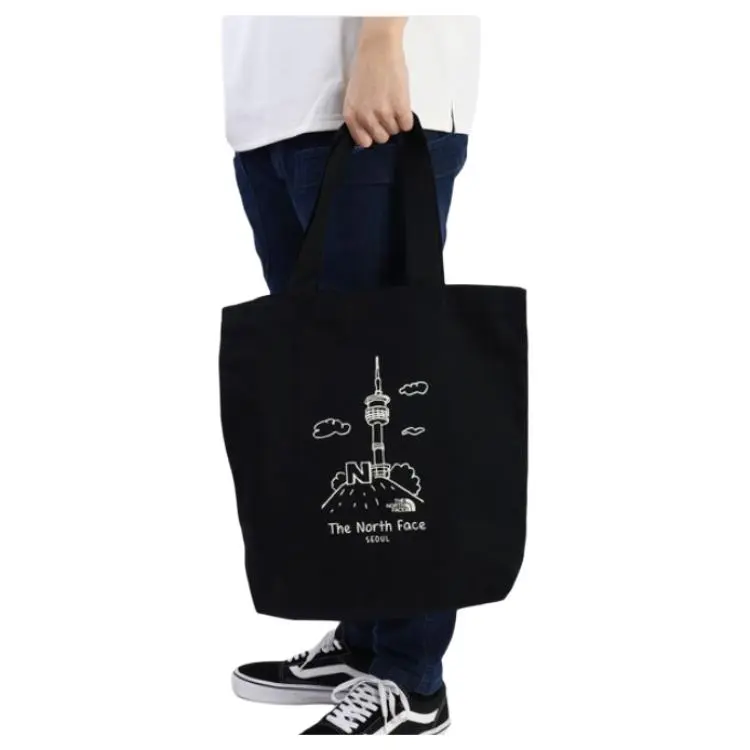 THE NORTH FACE Cotton Special Tote Bag Shopping Bag One Shoulder Handbag Regular Unisex Black-4