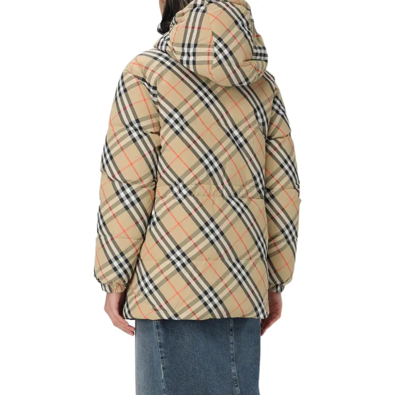 Burberry Checked Hooded Reversible Down Jacket-4