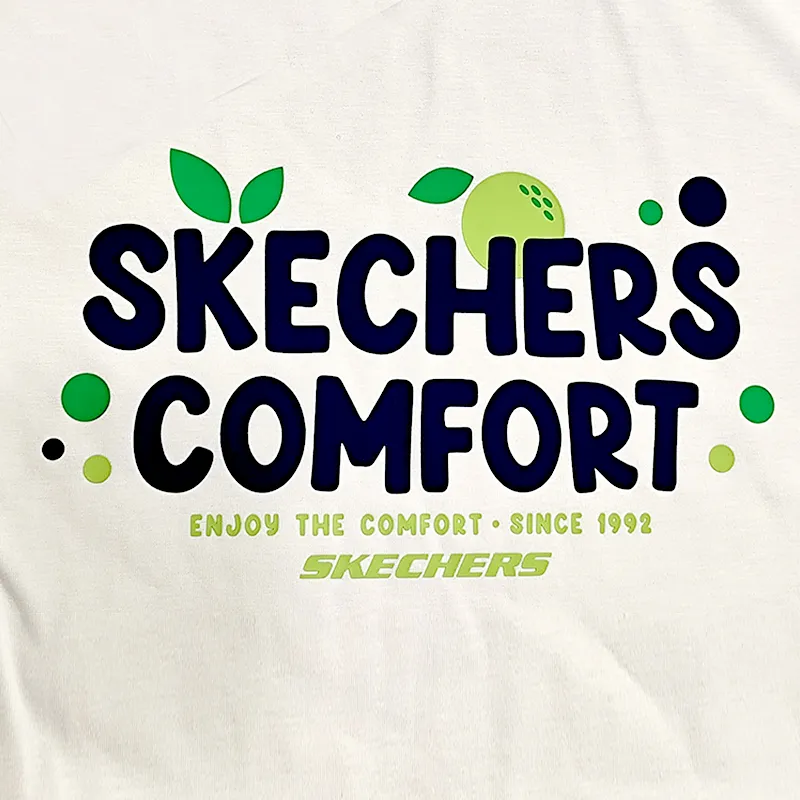 Skechers T Shirt Unisex Winter Day White-2