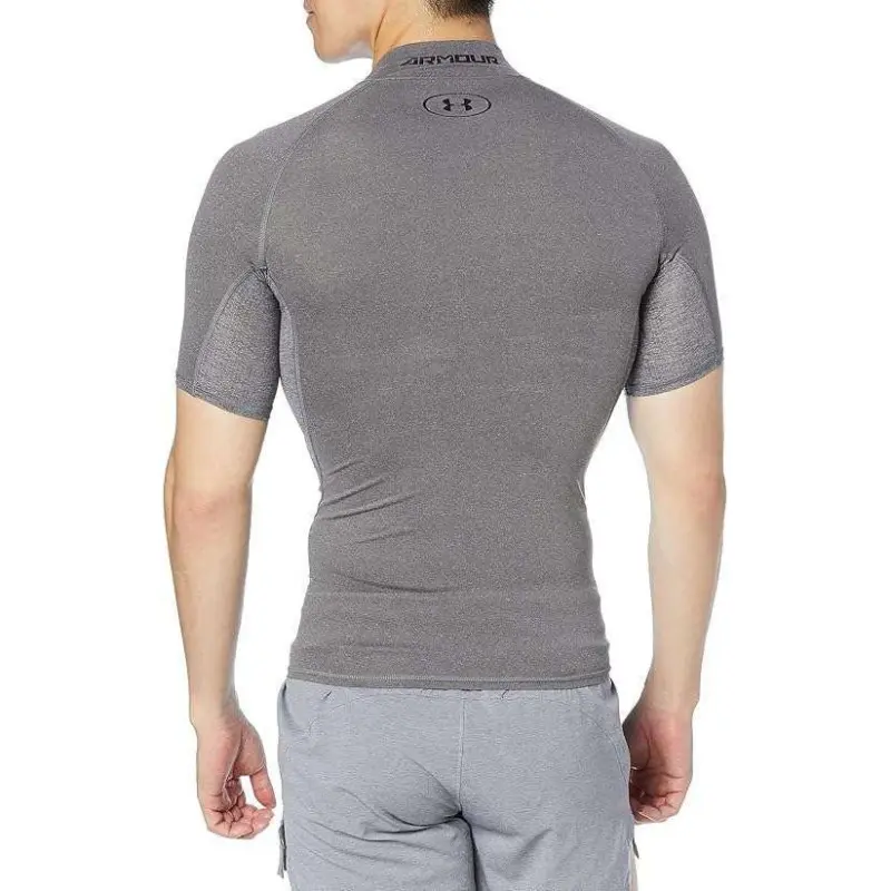 Under Armour HeatGear T Shirt Men's Charcoal Gray/Light Sandalwood Black-1
