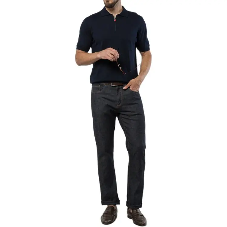 KITON Polo Shirt Men's Dark Blue-3