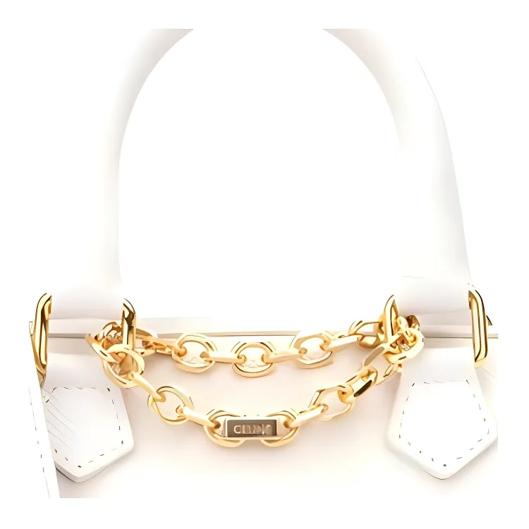 CELINE Leather Handbag Boston Bag Shoulder Bag Crossbody Bag Mini Women's White-3