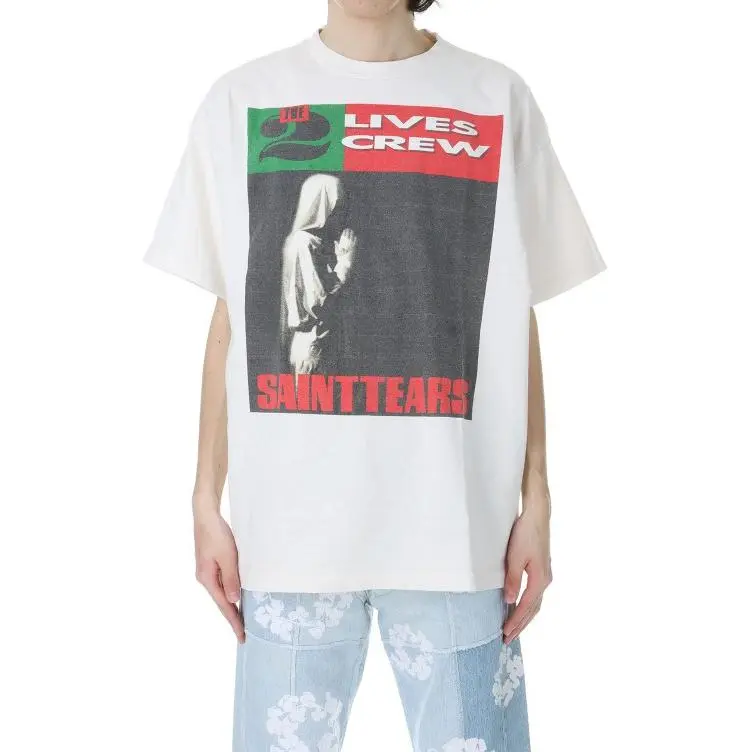 Saint Michael X Denim Tears Lives Crew T shirt-2
