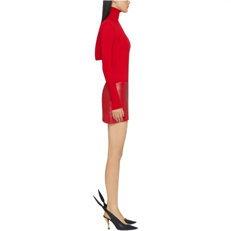 Givenchy Draped Open Back Sweater 'Vermillon'-3