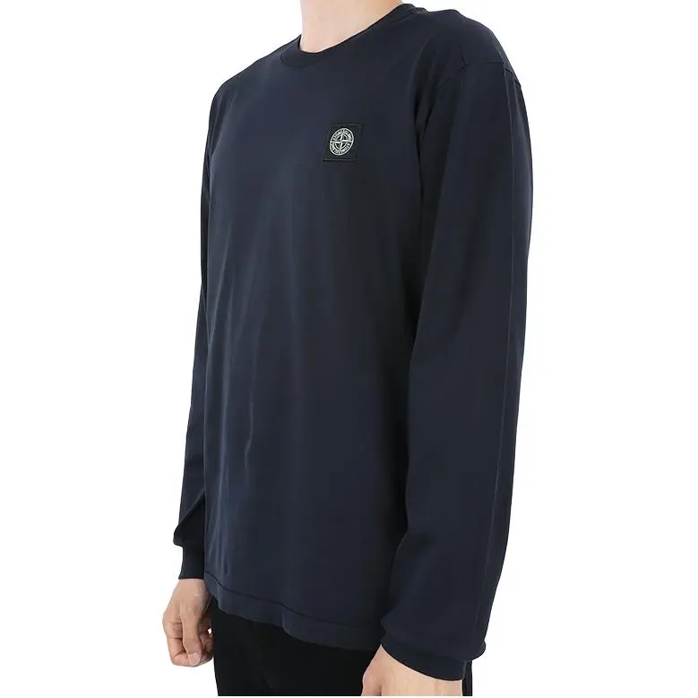 STONE ISLAND Logo Patch Long Sleeved T Shirt-3