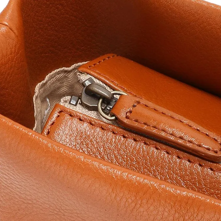 AVIREX Genuine Leather Tote Bag, Shopping Bag, Handbag Men's Camel Brown-7