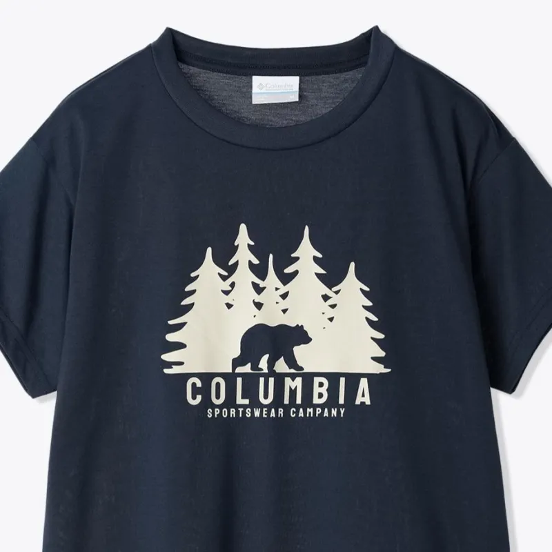 Columbia Drop Shoulder Sleeve T Shirt Women's Marine 464-2