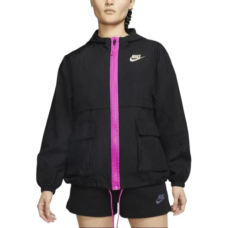 Nike Sportswear Jackets Women's Black/Black/Flame Pink-1