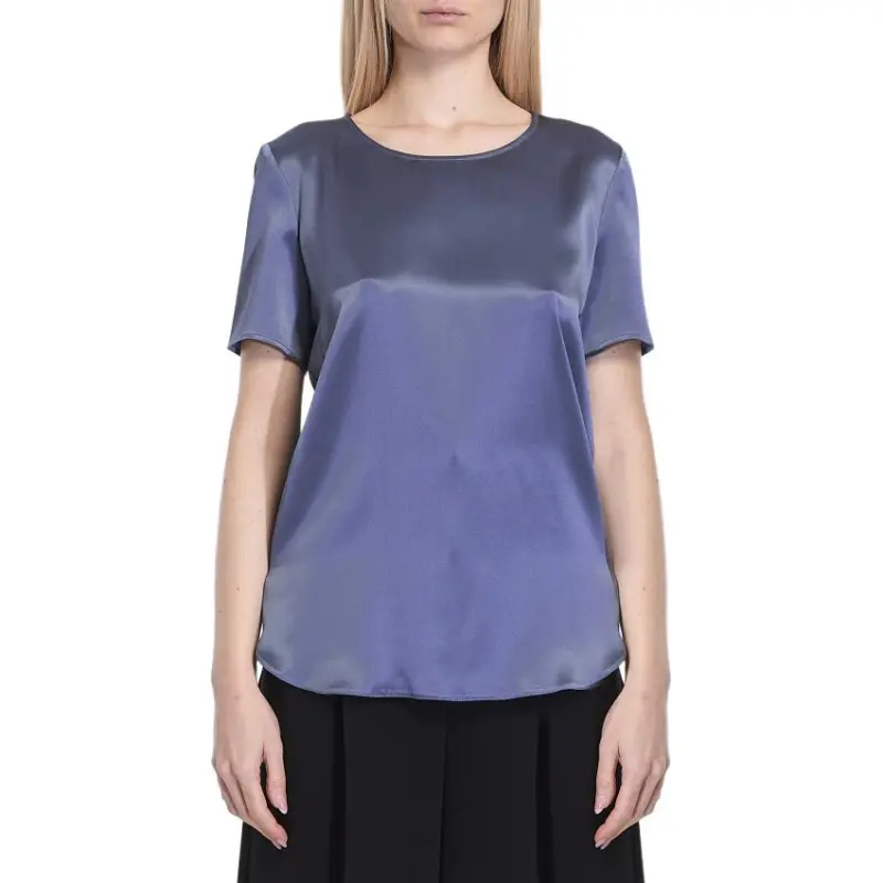 MaxMara Crewneck Satin Top-2