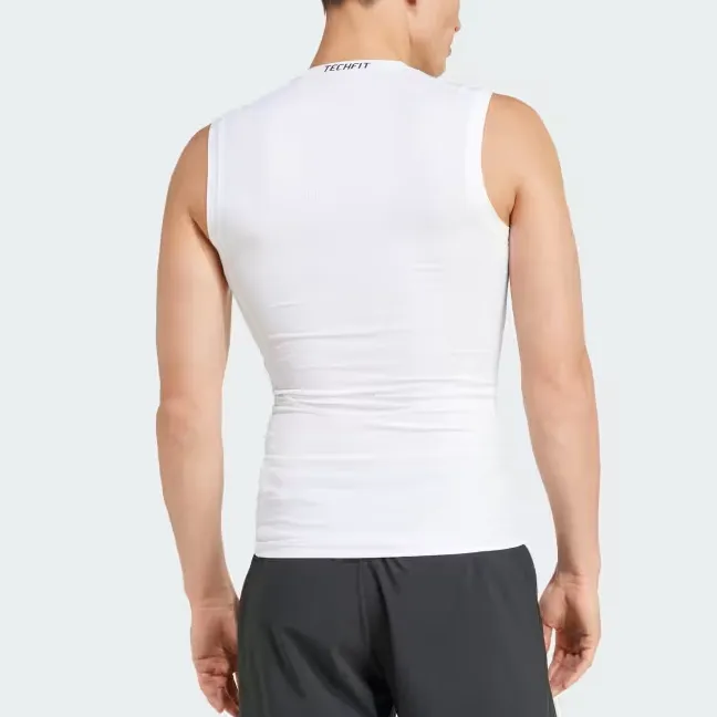 Adidas Free Shipping With AdiClub Techfit Compression Training Sleeveless Tee-2
